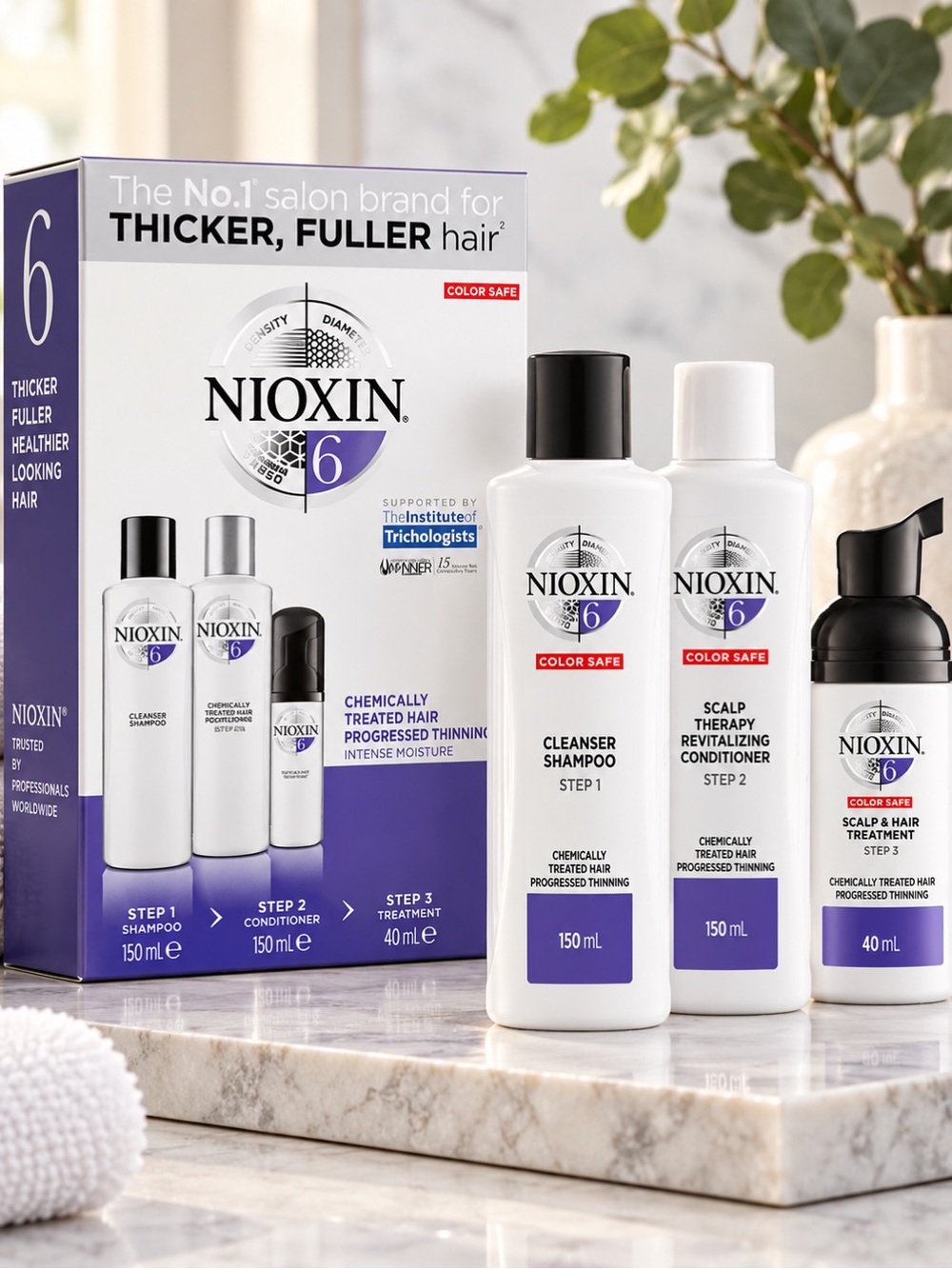 NIOXIN System 6 Hair Care Kit – 3 Step System | Color Safe